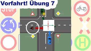 Vorfahrt durch Verkehrszeichen  VORFAHRT ÜBEN  Vorfahrtstraining Übung 7 [upl. by Naujyt]