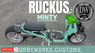 Honda Ruckus Alaska Mint Edition Dorbyworks GY6 complete custom build [upl. by Firman]