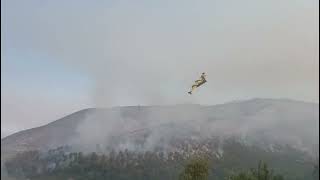 Incendio a Spoleto montagna bruciata canadair in azione [upl. by Matteo]