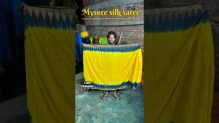 Mysore silk saree dye  trending saree wholesaler tamil respectshorts love [upl. by Lehcer]