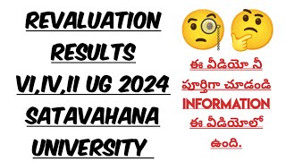 UG Revaluation results VIIVII Sem 2024 Satavahana University [upl. by Htebazila]