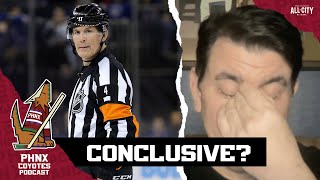 Did NHL officials have enough evidence to overturn Alex Kerfoots goal for the Coyotes vs Colorado [upl. by Preciosa]