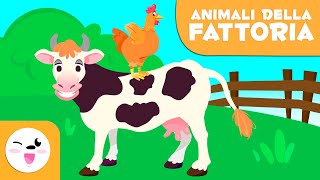 Animali della fattoria per bambini  Vocabolario per bambini [upl. by Marucci]