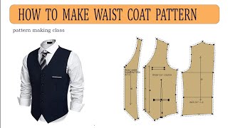 How To Make Waistcoat Pattern In Cad software Mens waistcoat Pattern Making [upl. by Nnednarb908]