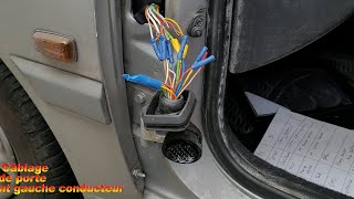 Réparation  Câblage du faisceau de porte Portière avant gauche conducteur Peugeot 306 [upl. by Jena]