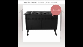 Everdure HUB II 54Inch Charcoal Grill with Rotisserie amp Electronic Ignition HBCE3BUS [upl. by Sewel]