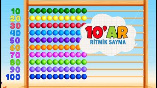 10ar Ritmik Sayma 🧮 İlkokul 1 2 3 4 Sınıf İçin Matematik Eğlencesi 🚀 🧮 Abaküs ile Sayma [upl. by Ahens]