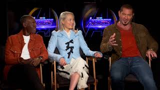 Avengers Infinity War  Dave Bautista Don Cheadle And Pom Klementieff Interview  SocialNewsXYZ [upl. by Buford103]