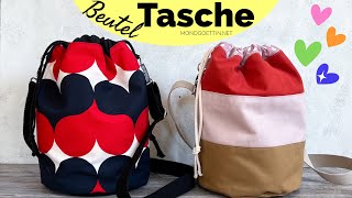 Tasche nähen als Handtasche oder auch als Projekttasche fürs Stricken Nähanleitung [upl. by Hulda579]