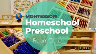 Montessori Homeschool Preschool Room Tour  Our Setup for a Preschooler Toddler and Baby [upl. by Riha]