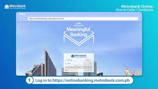 How to order a checkbook with Metrobank Online [upl. by Fermin]