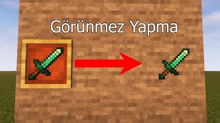 Minecraft  Texture Olmadan Görünmez Eşya Çerçevesi Yapımı Komutlu [upl. by Brittney]