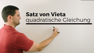 Satz von Vieta quadratische Gleichung lösen Nullstellen bestimmen  Mathe by Daniel Jung [upl. by Johnny]