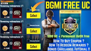 BGMI Bonus Challange Tutorial In Malayalam 😍  Free 1000 UC For All  Androgamer 🔥 [upl. by Asila]