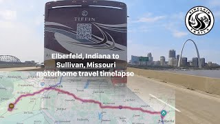 Elberfeld Indiana to Sullivan Missouri motorhome travel timelapse [upl. by Niras]