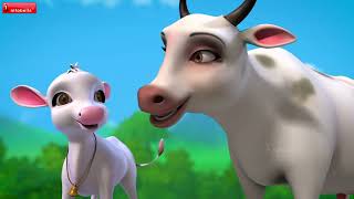 ఆవు మరియు దూడ పాట  Cow Song  Telugu Rhymes for Children  Infobells [upl. by Harts300]