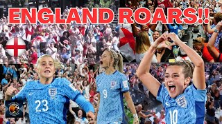 England Fans CRAZY REACTION to Lionesses 3 Goals vs Australia FIFAWWC [upl. by Yehc817]