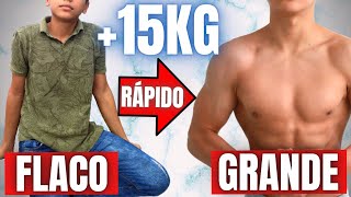 Como GANAR MASA MUSCULAR siendo FLACO a los 14 AÑOS💪🏼  GUÍA COMPLETA para ECTOMORFOS [upl. by Arihaz436]