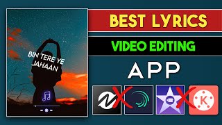 Best Lyrical Video Editing App For Android  Best Lyrics Video Maker App  Lyrics Editing App [upl. by Annawyt]