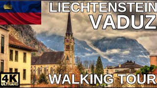 Vaduz Liechtenstein 4KUHD  Walking Tour of a big city in a small country  With Subtitles [upl. by Palecek]