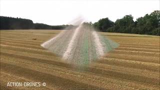 Vue aérienne par drone des moissons en Ardennes [upl. by Hadeehuat935]