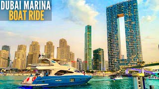 Dubai Marina Boat Ride to Blue waters Island Dubai  Dubai Tourist Attractions [upl. by Allisirp]