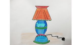 Lamp DrawingHow to draw a lamp in step by step [upl. by Adniram741]