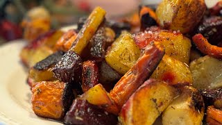 Roasted vegetables potatoes carrots and beets [upl. by Tor]