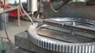 External gear slewing bearing drilling [upl. by Anikal]