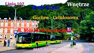 WNĘTRZE Linia 102 Szczecin Gocław  Celulozowa MAN NL283 Lions City 3059 ftMcarkell Szczeciński [upl. by Goober230]