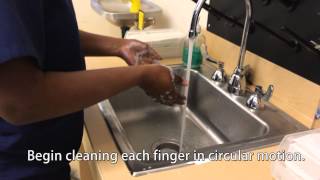 USP 797 Aseptic Handwashing Demo [upl. by Richter]