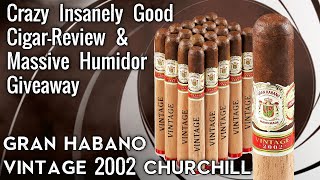 Free CigarsGran Habano Vintage 2002 Churchill Review amp Humidor Giveaway Chris Jensen Studios [upl. by Fishbein911]