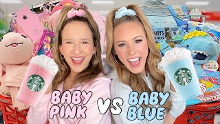 BABY PINK 🌸👛 VS BABY BLUE 🩵💎 TARGET SHOPPING CHALLENGE [upl. by Bobine675]