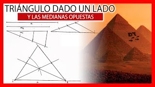 ✅ TRIÁNGULO dado un LADO y dos MEDIANAS 🤔 Triángulo escaleno y medianas opuestas [upl. by Noxid]