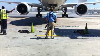 NH 2 Pulling into Gate with Water Cannon Salute HD [upl. by Yenterb]