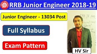 RRB Junior Engineer 201819 Exam Pattern amp Full Syllabus  SpeedUp Education [upl. by Dnalkrik]