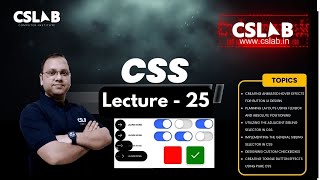 Lecture 25 CSS  Demo project Absolute position and toggle checkbox in Hindi  CSLAB  SIKAR [upl. by Neelak187]