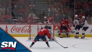 Alexander Ovechkin Finds Himself All Alone For Fifth Of The Year Off Stromes Slick Backhand Feed [upl. by Russon458]