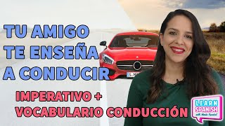 IMPERATIVO  Vocabulario de conducción y tráfico  Aprender español  María Español [upl. by Sadler591]