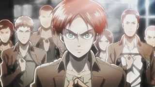 Shingeki no Kyojin Attack on Titan Opening OP Guren no Yumiya Linked Horizon Extended Ver [upl. by Nynahs]