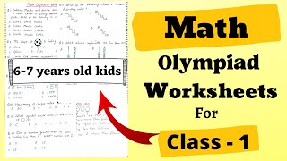 Class 1 Math Olympiad  Olympiad Exam for Class 1 Olympiad Exam for Class 1 Maths Sample Papers [upl. by Radke148]