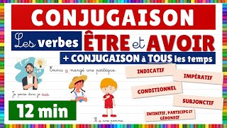 Conjugaison  les verbes être et avoir  leur conjugaison à tous les temps [upl. by Benilda]