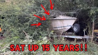 RESTORING AN ABANDONED BOAT pt1 [upl. by Anelahs]