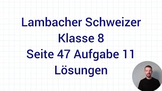 Ursprungsgerade mit Punkt P berechnen  Lambacher Schweizer Mathe 8 NRW G9 Seite 47 Aufgabe 11 [upl. by Nesyaj]