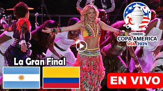 Presentación Shakira Final Copa América 2024 en vivo medio tiempo Argentina vs Colombia donde ver [upl. by Nnayllas9]