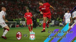 Milan vs Liverpool 2005 UEFA Champions League Final Greatest Football Comebacks [upl. by Assilram]