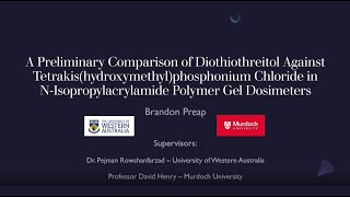 Brandon Preap Final Masters Presentation Polymer Gel Dosimeters [upl. by Patnode249]