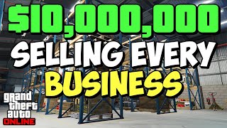 I Sold EVERY BUSINESS in GTA 5 Online AT MAX STOCK [upl. by Mattson480]