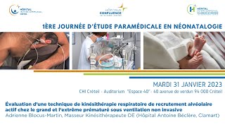 Évaluation d’une technique de kiné respiratoire  Journée dÉtude Paramédicale en Néonatologie [upl. by Den]