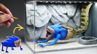 Diorama of Shin Sonic being eaten by a snake [upl. by Ellekram501]